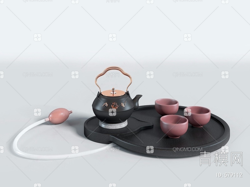 茶具组合3D模型下载【ID:579112】