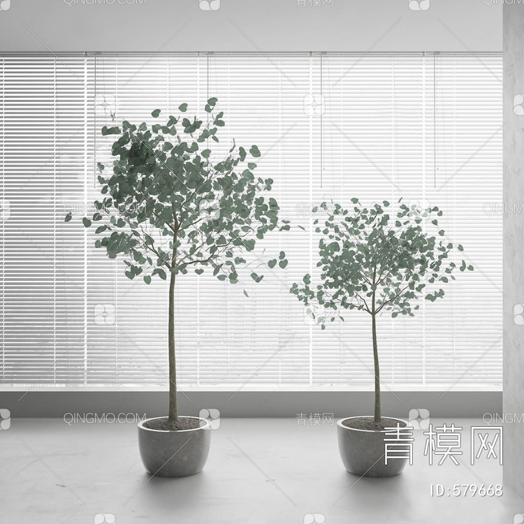 盆栽盆景植物组合3D模型下载【ID:579668】