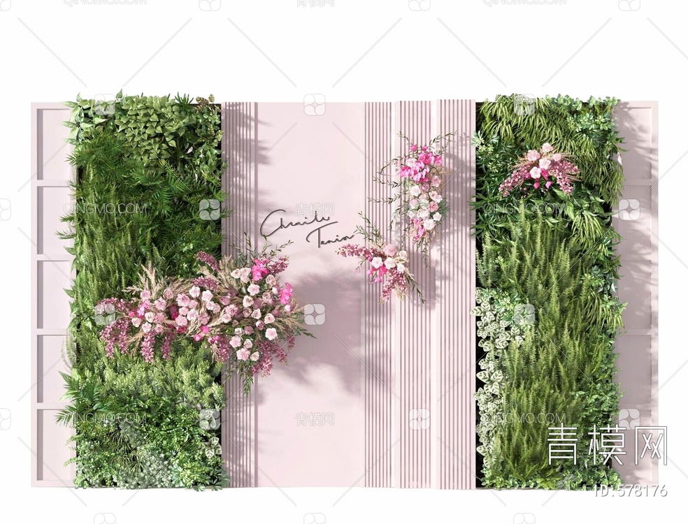 植物墙3D模型下载【ID:578176】