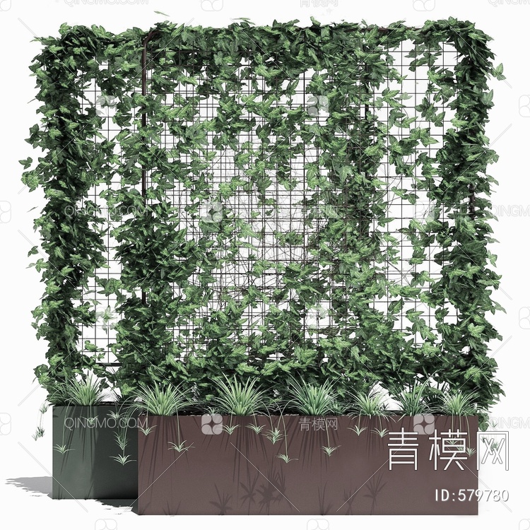 绿植藤蔓篱笆植物墙3D模型下载【ID:579780】