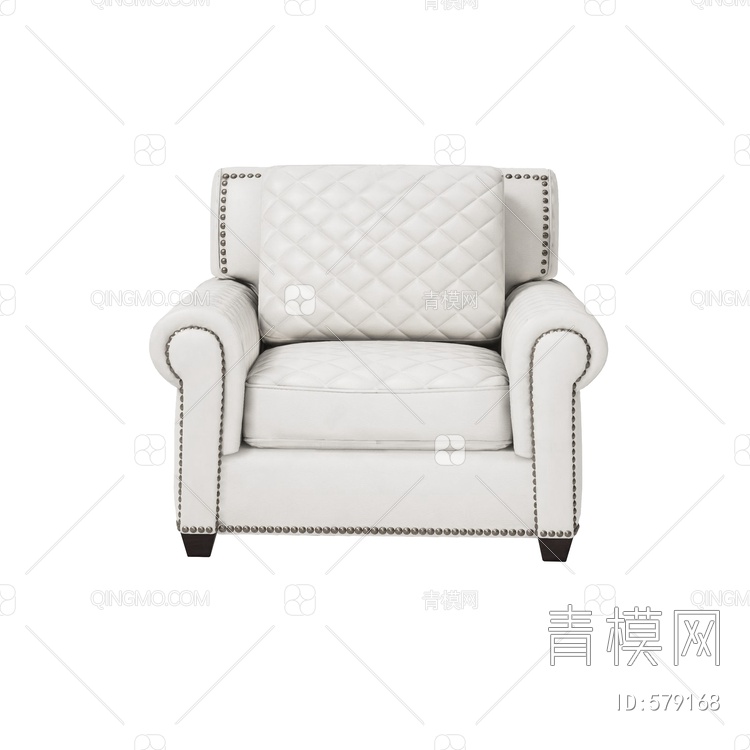 单人皮质沙发3D模型下载【ID:579168】