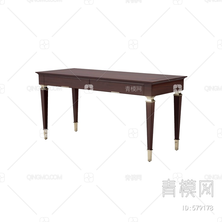 木质书桌3D模型下载【ID:579178】