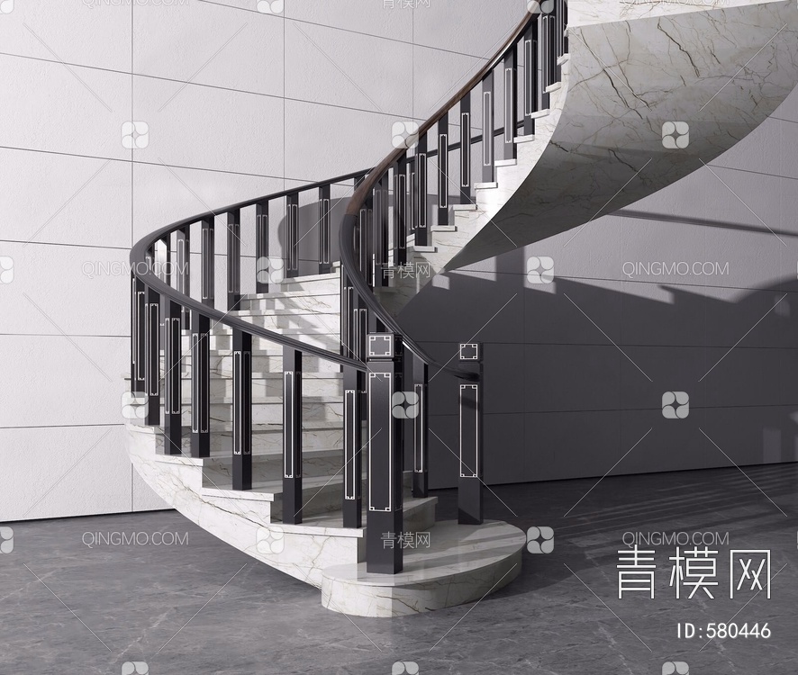 旋转楼梯3D模型下载【ID:580446】