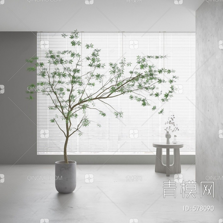 盆栽盆景植物3D模型下载【ID:578090】