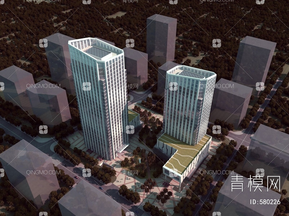 高层办公楼3D模型下载【ID:580226】