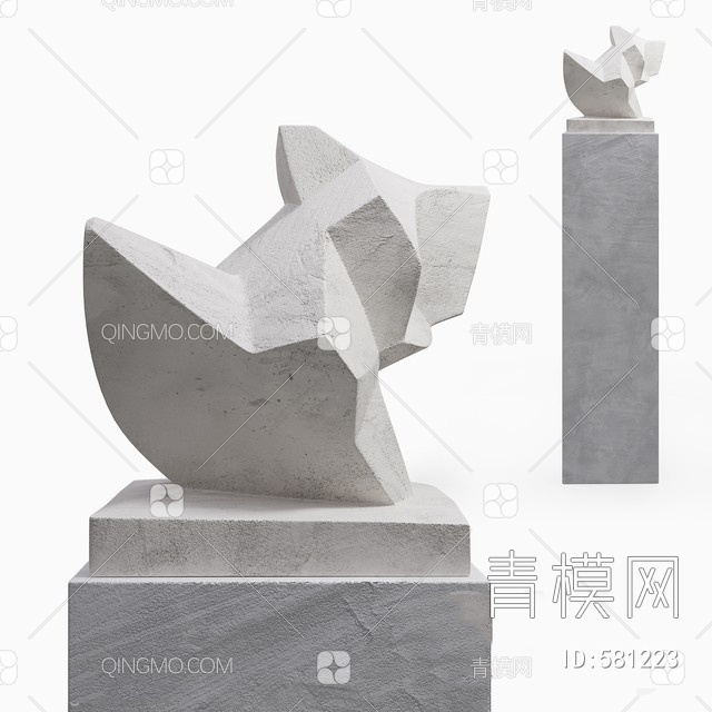 流行装饰雕塑国外3D模型下载【ID:581223】