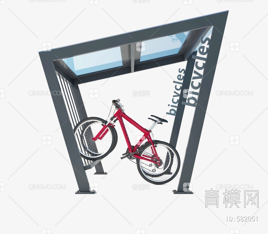 艺术自行车车棚3D模型下载【ID:582051】