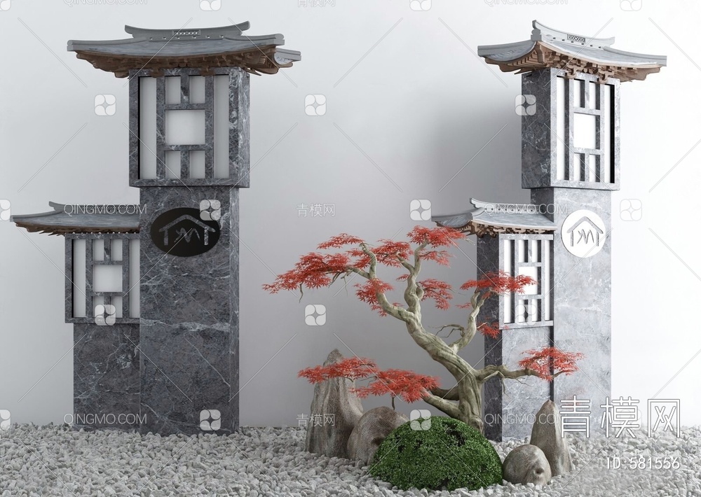庭院景观小品3D模型下载【ID:581556】