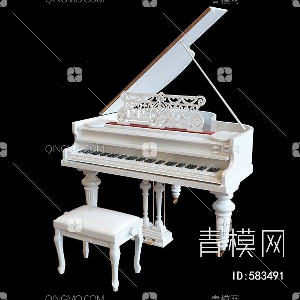 钢琴3D模型下载【ID:583491】