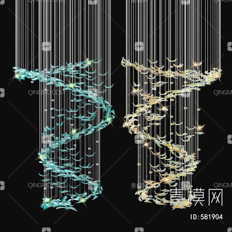 水晶吊灯3D模型下载【ID:581904】