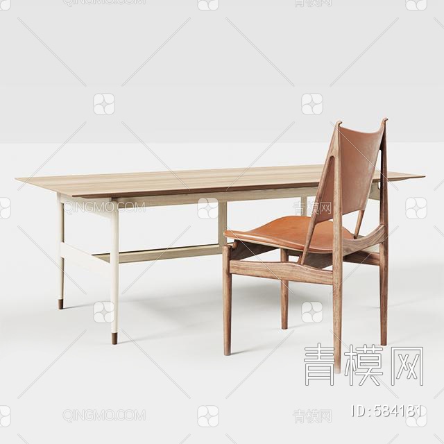 书桌椅3D模型下载【ID:584181】