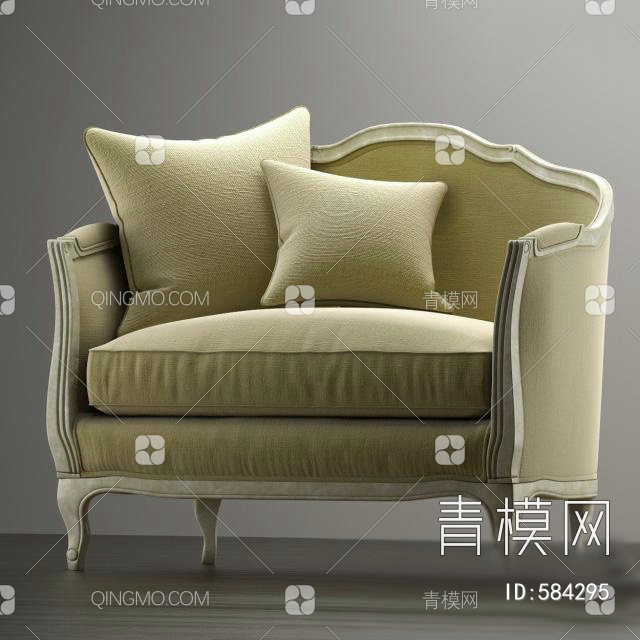 单人沙发3D模型下载【ID:584295】