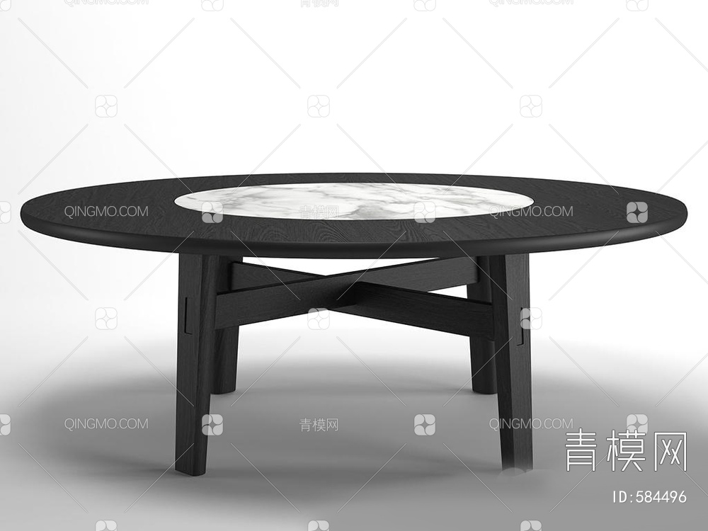 家庭酒店圆形餐桌3D模型下载【ID:584496】