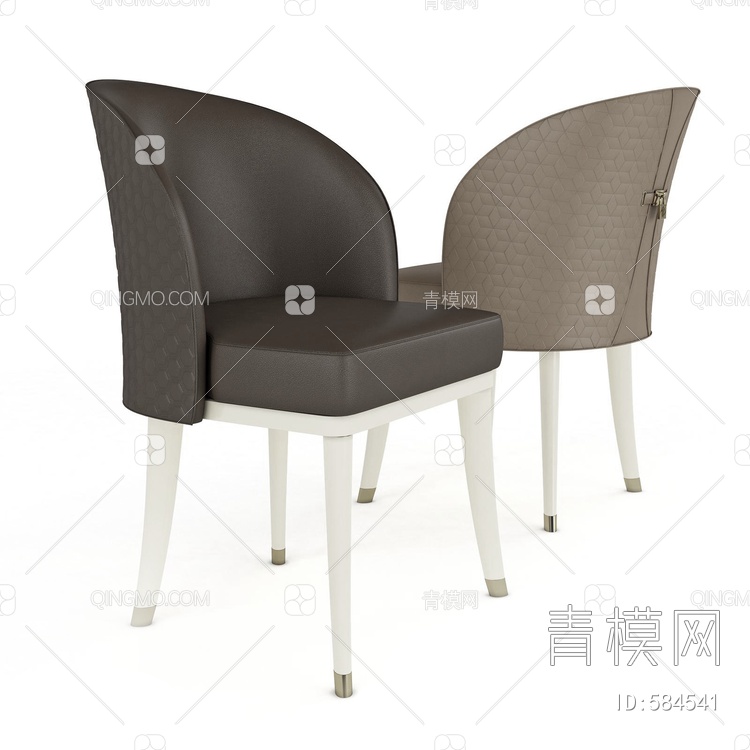 皮质餐椅3D模型下载【ID:584541】