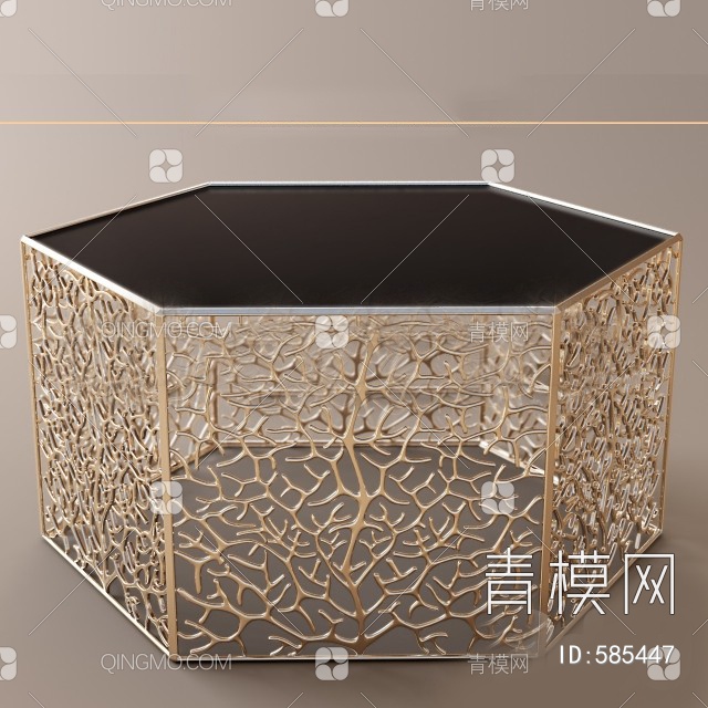 流行金属茶几国外3D模型下载【ID:585447】