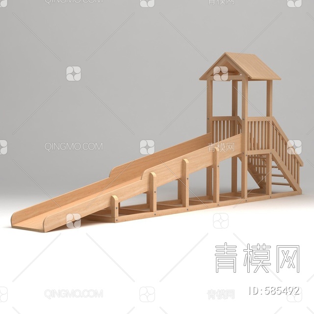 实木滑梯3D模型下载【ID:585492】