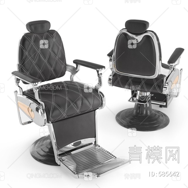 皮革理发椅3D模型下载【ID:585642】