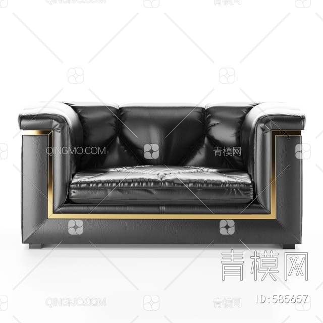 皮革单人沙发3D模型下载【ID:585657】