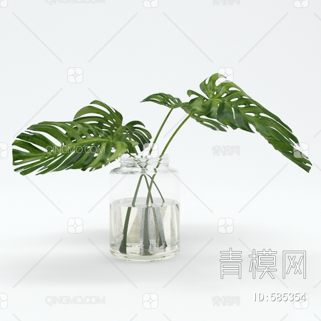 植物盆栽3D模型下载【ID:585354】
