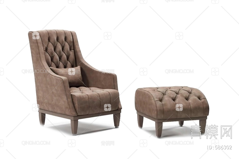 单人沙发3D模型下载【ID:586302】