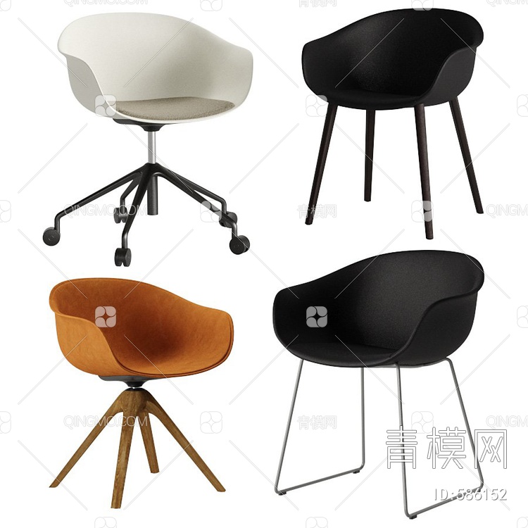 Andreu World Next-休闲椅3D模型下载【ID:586152】