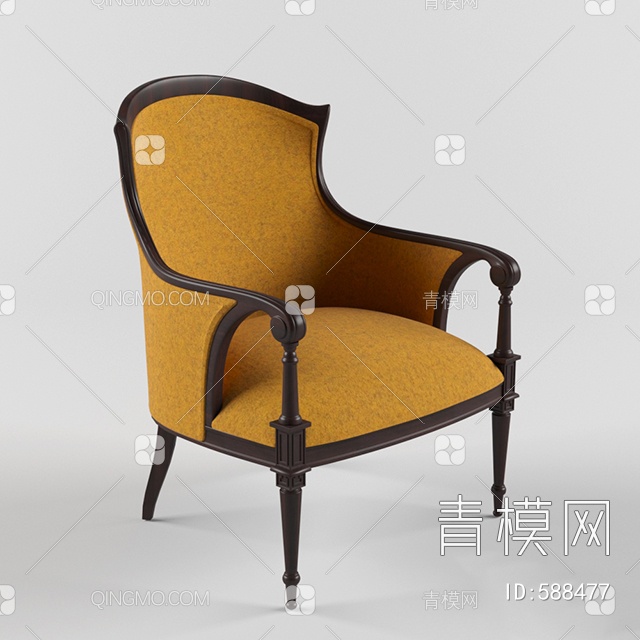 沙发椅3D模型下载【ID:588477】