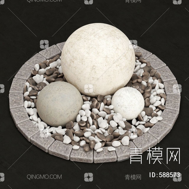 鹅卵石3D模型下载【ID:588573】