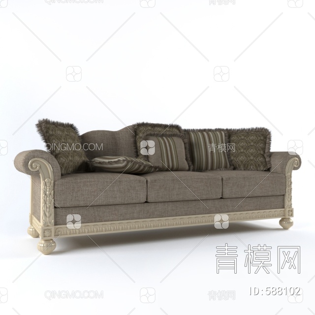 双人沙发3D模型下载【ID:588102】