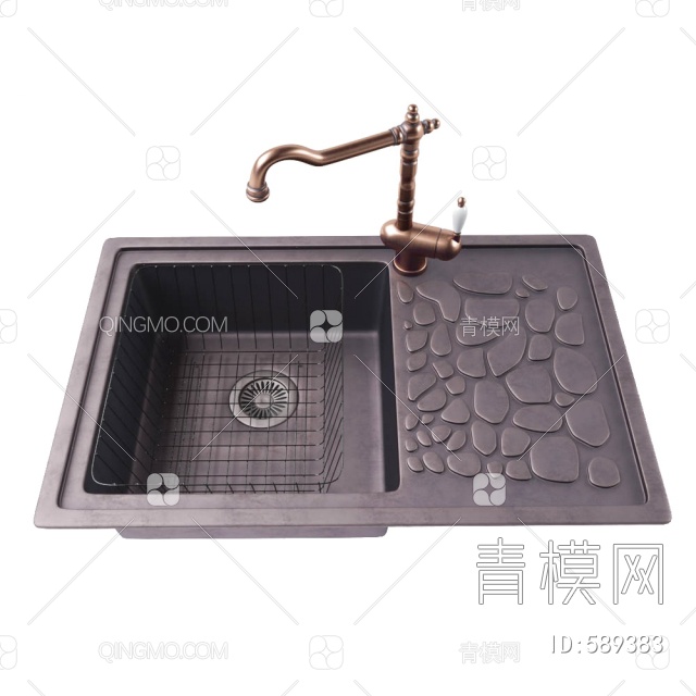 水槽洗菜盆3D模型下载【ID:589383】