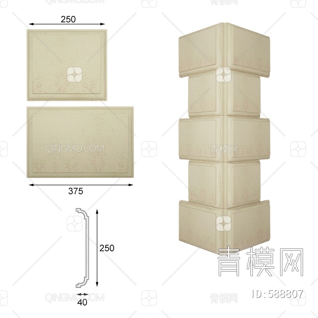 软包3D模型下载【ID:588807】