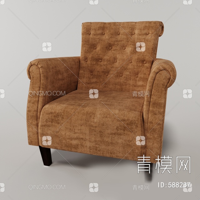 单人沙发3D模型下载【ID:588237】
