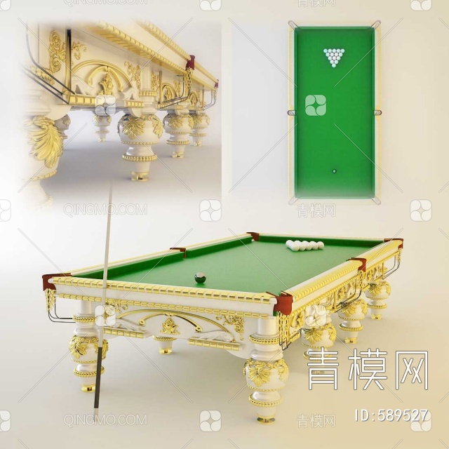 豪华台球桌3D模型下载【ID:589527】