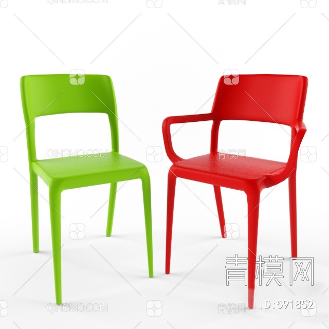 塑料椅子3D模型下载【ID:591852】