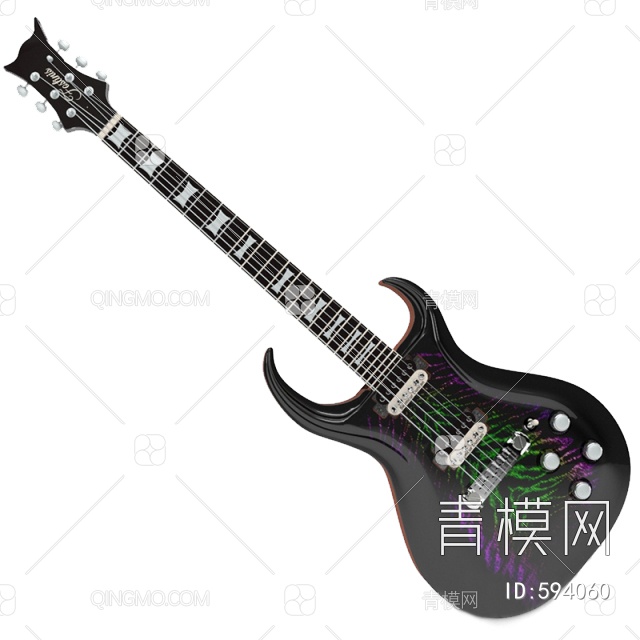电吉他3D模型下载【ID:594060】