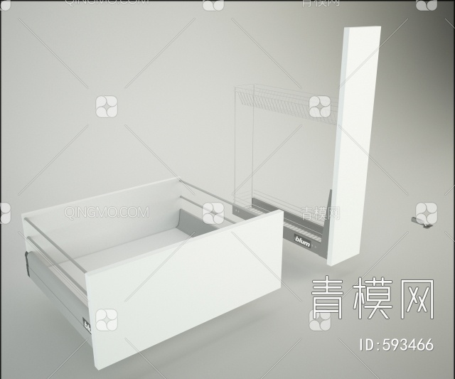 厨柜抽屉柜3D模型下载【ID:593466】