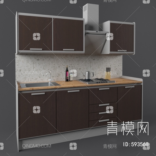 橱柜 厨具3D模型下载【ID:593568】
