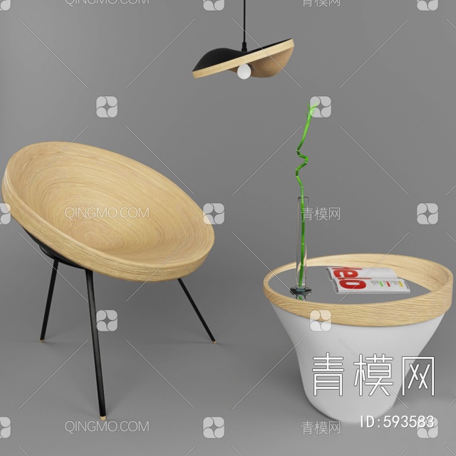 休闲椅3D模型下载【ID:593583】