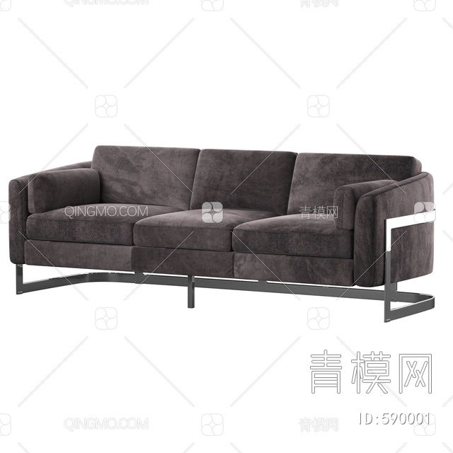 三人沙发3D模型下载【ID:590001】