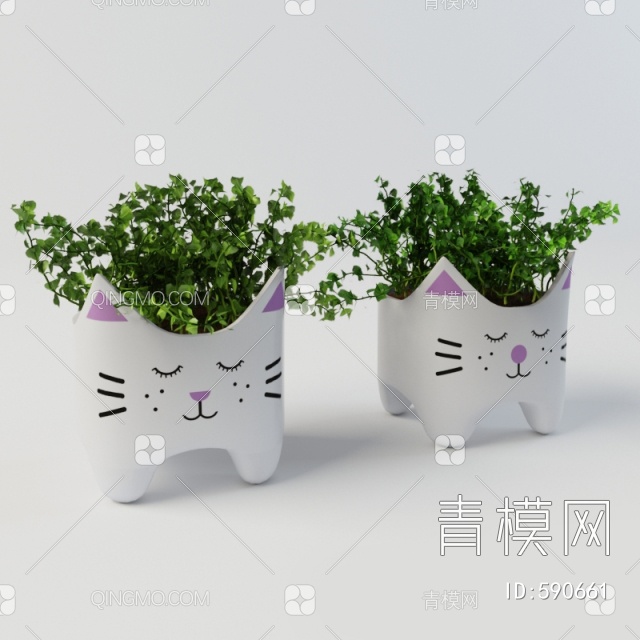 绿植盆栽3D模型下载【ID:590661】