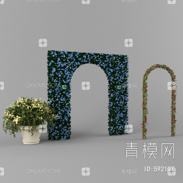 绿植盆栽3D模型下载【ID:592107】