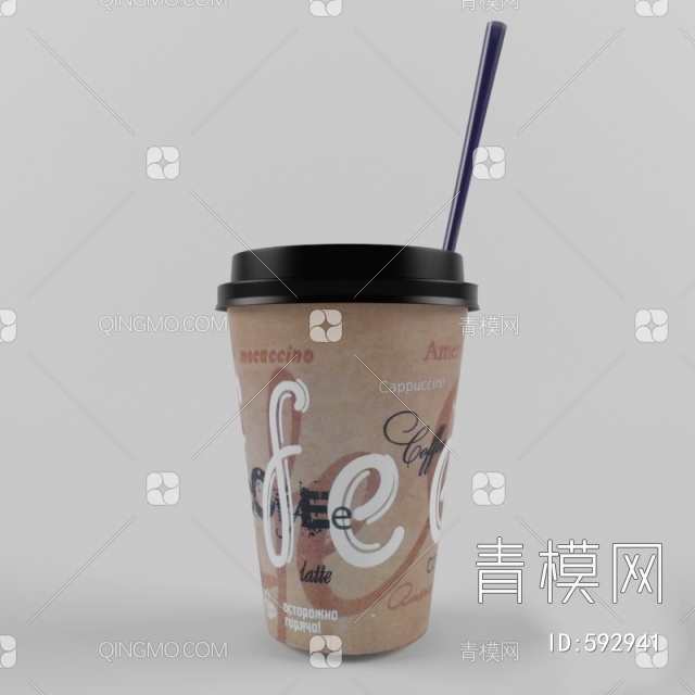 咖啡奶茶3D模型下载【ID:592941】