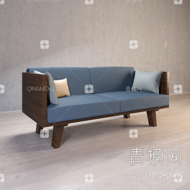 双人沙发3D模型下载【ID:590697】