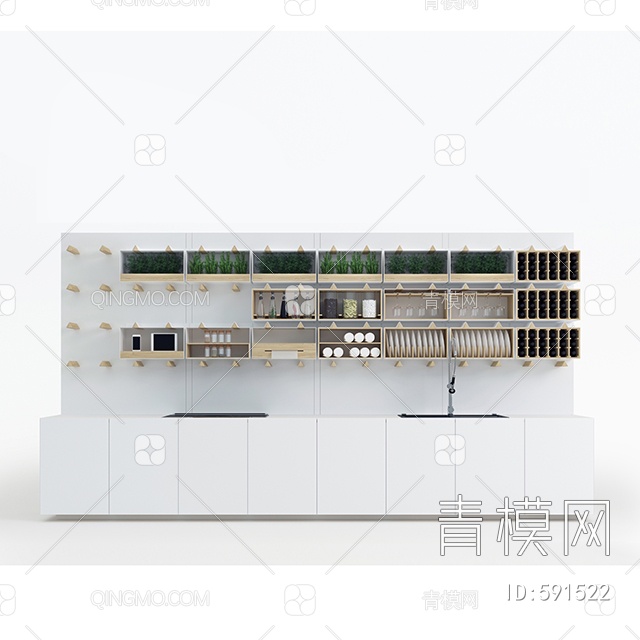 厨柜3D模型下载【ID:591522】