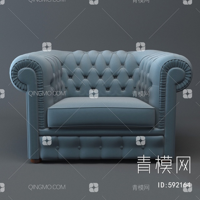 单人沙发3D模型下载【ID:592164】
