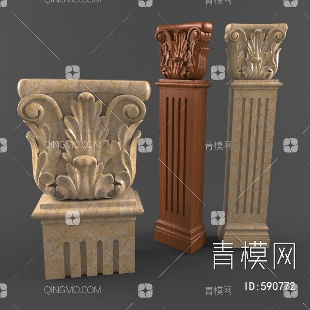 柱子3D模型下载【ID:590772】
