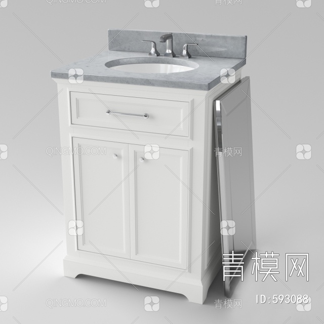 卫浴柜3D模型下载【ID:593088】