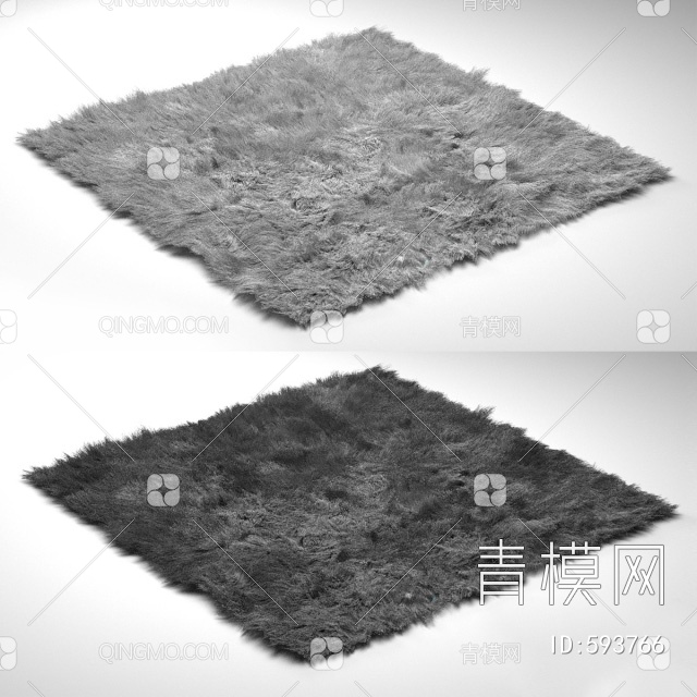 流行毛发地毯国外3D模型下载【ID:593766】