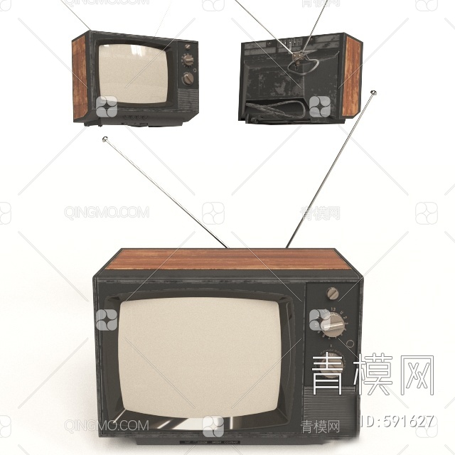 电视机3D模型下载【ID:591627】