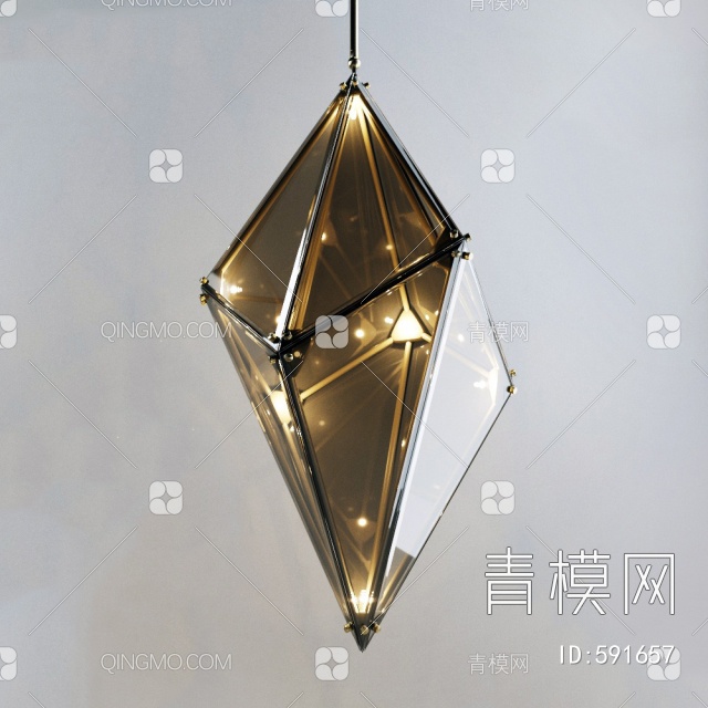 金属吊灯3D模型下载【ID:591657】