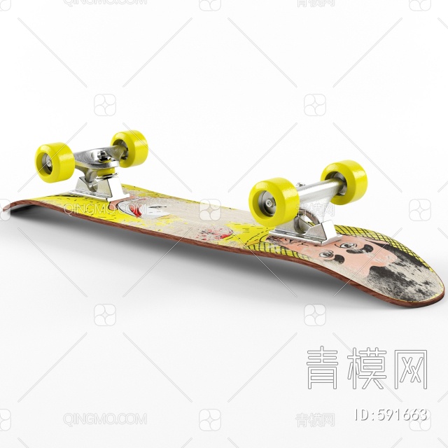 滑板3D模型下载【ID:591663】